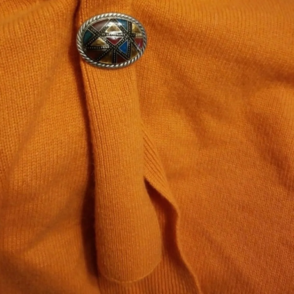 Jones Orange cashmere blend sweater L - Picture 6 of 8
